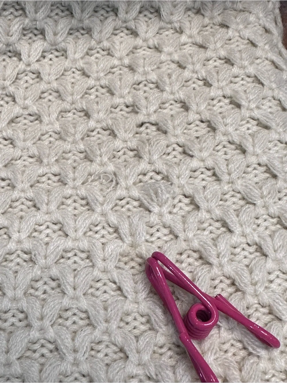 Maurices Cream Knit Scarf w/ Faux Fur Trim Cozy Winter Wrap Soft‎ infinite